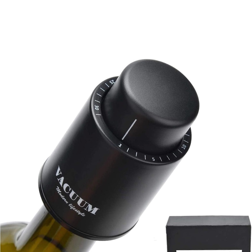 [2 PACK]Wine Bottle Stoppers,Real Vacuum Wine Stoppers,Reusable Wine Preserver